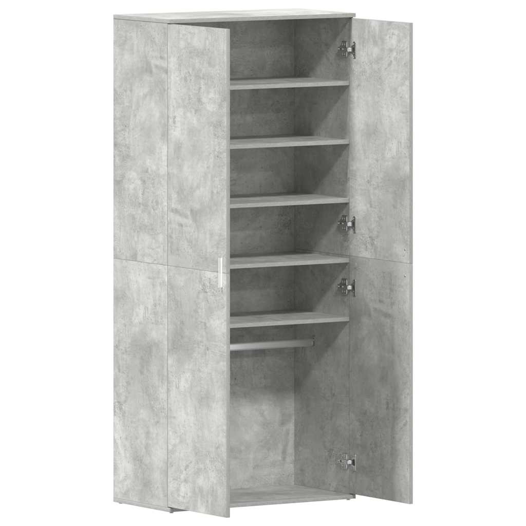 vidaXL Szafka na buty z półką Betonowy szary 80 x 39 x 178 cm