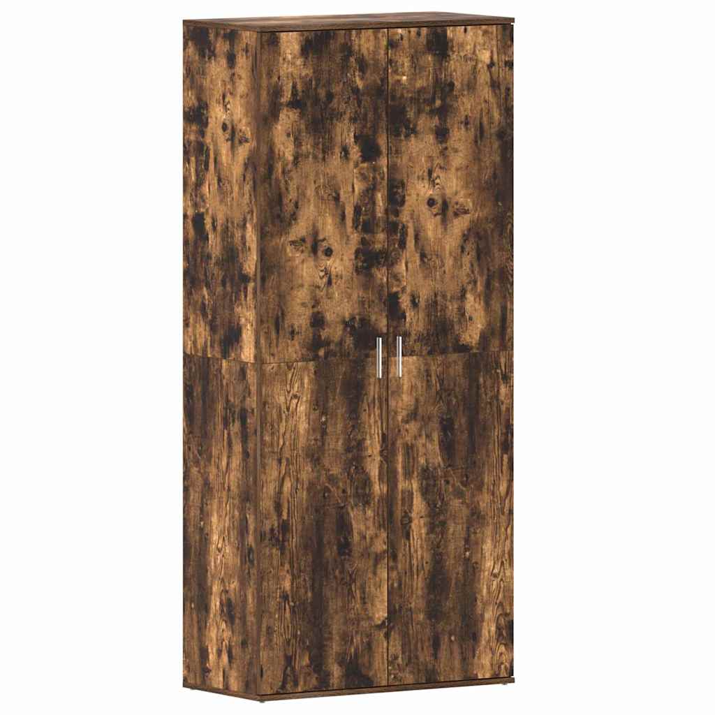 vidaXL Szafka na buty z półką z drzwiami Dąb wędzony 80 x 39 x 178 cm