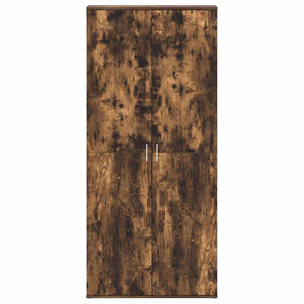 vidaXL Szafka na buty z półką z drzwiami Dąb wędzony 80 x 39 x 178 cm