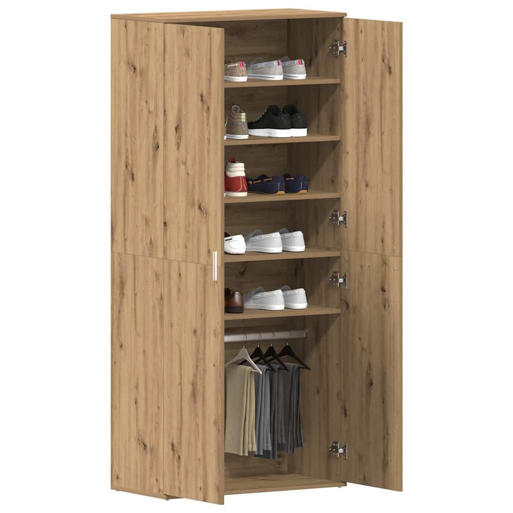 vidaXL Szafka na buty z półką Dąb rzemieślniczy 80 x 39 x 178 cm