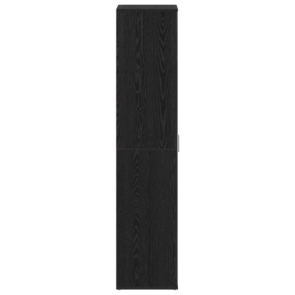 vidaXL Szafka na buty z półką z drzwiami Czarny Dąb 80 x 39 x 178 cm