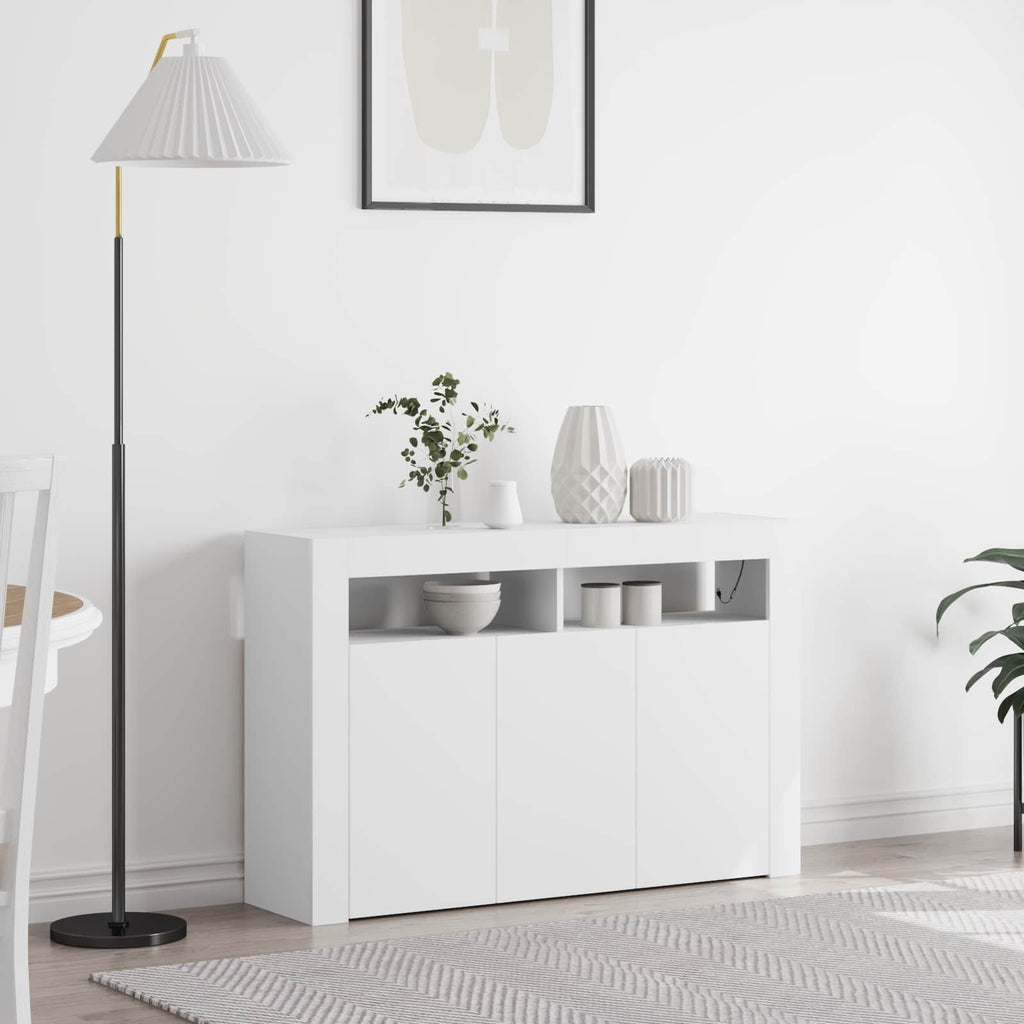 vidaXL Bufet Biały 116 x 30 x 75 cm Materiał drewnopochodny
