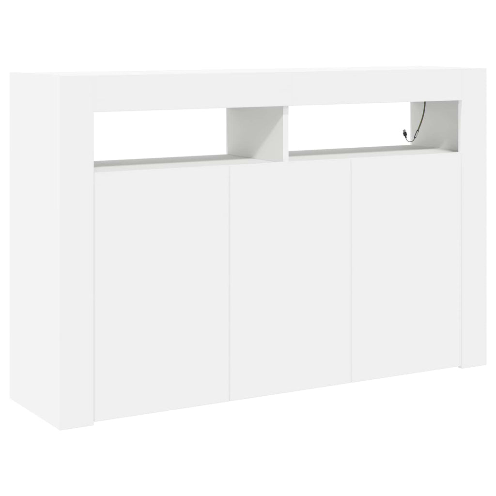 vidaXL Bufet Biały 116 x 30 x 75 cm Materiał drewnopochodny