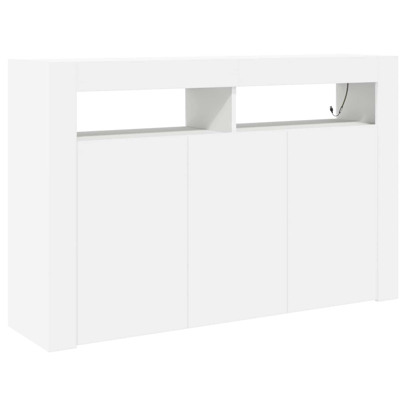 vidaXL Bufet Biały 116 x 30 x 75 cm Materiał drewnopochodny
