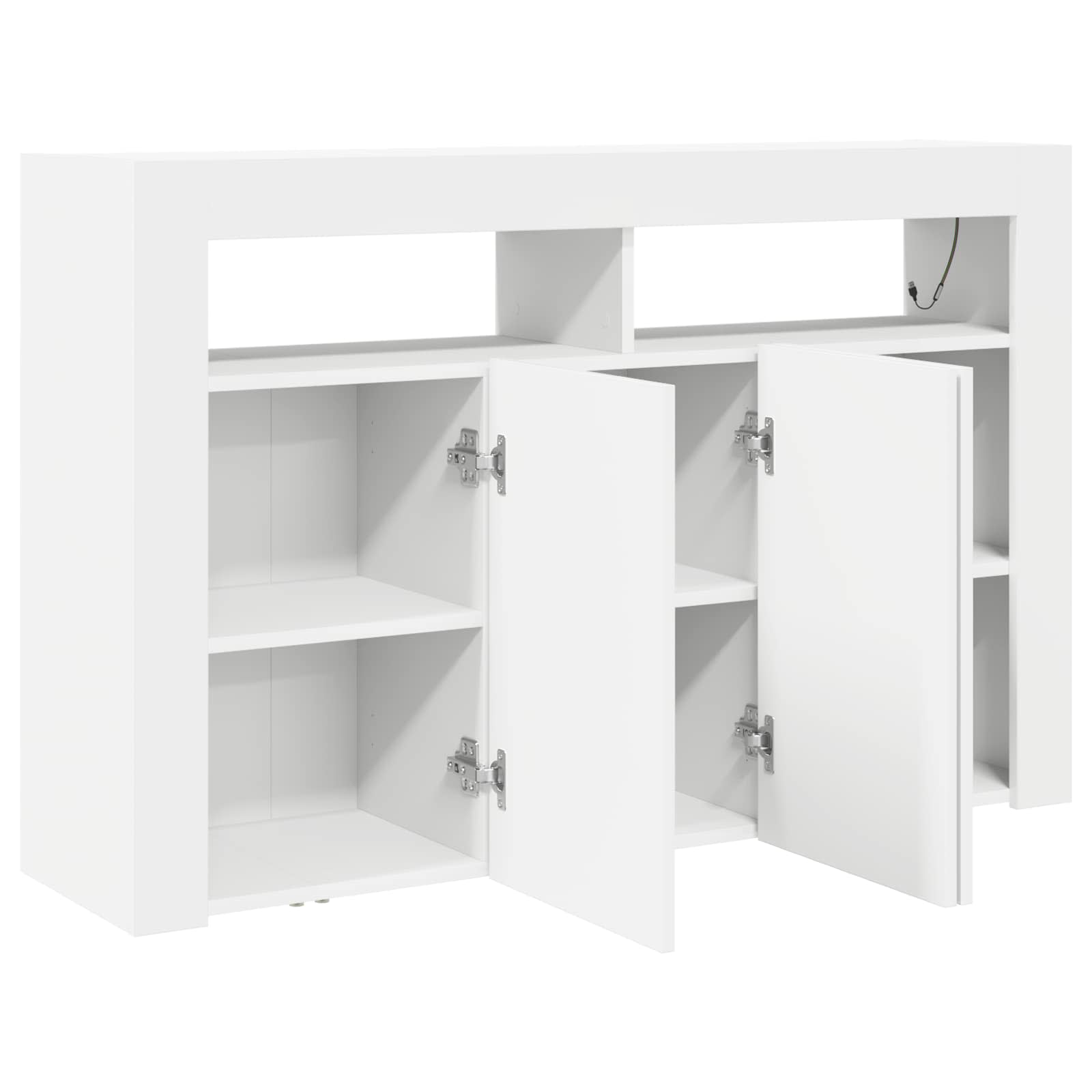 vidaXL Bufet Biały 116 x 30 x 75 cm Materiał drewnopochodny