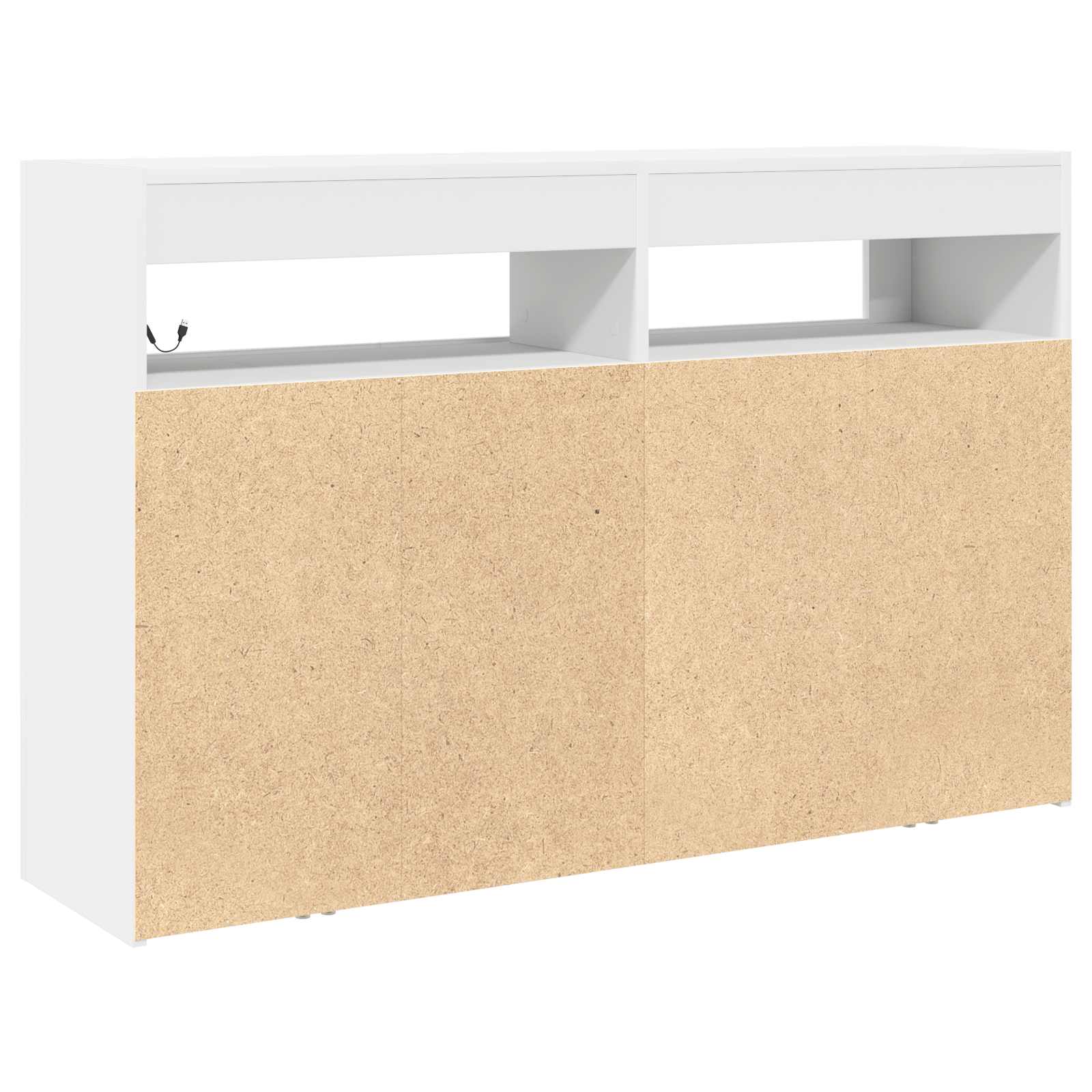 vidaXL Bufet Biały 116 x 30 x 75 cm Materiał drewnopochodny