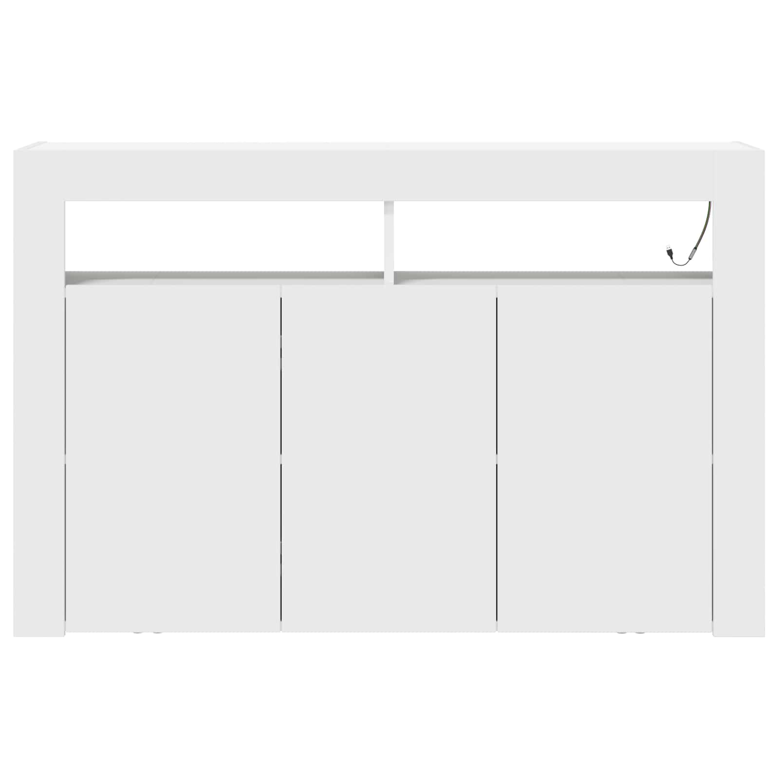 vidaXL Bufet Biały 116 x 30 x 75 cm Materiał drewnopochodny