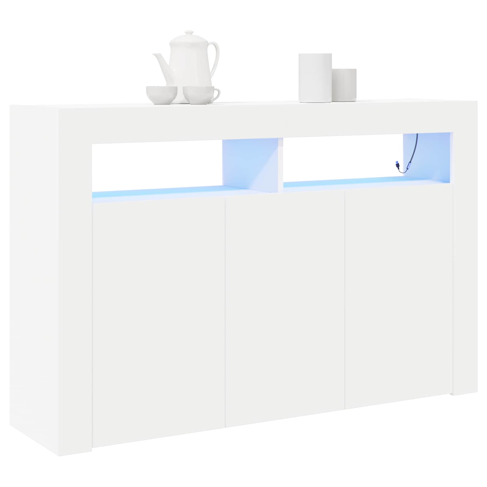 vidaXL Bufet Biały 116 x 30 x 75 cm Materiał drewnopochodny