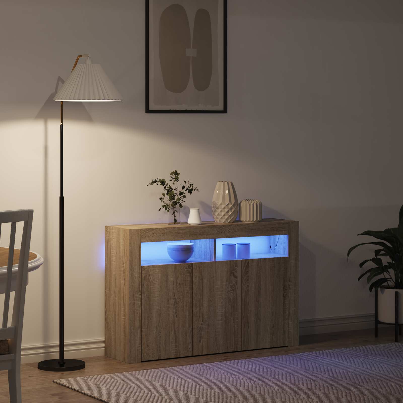 vidaXL Bufet Dąb Sonoma 116 x 30 x 75 cm Materiał drewnopochodny