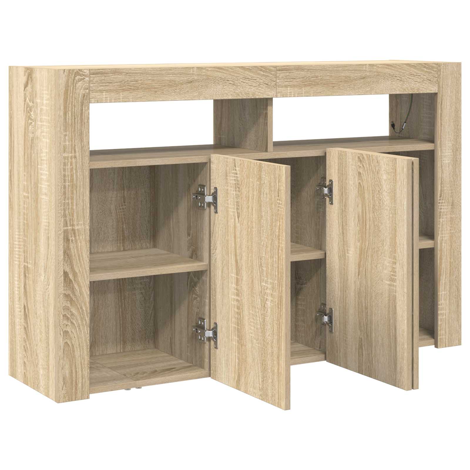 vidaXL Bufet Dąb Sonoma 116 x 30 x 75 cm Materiał drewnopochodny
