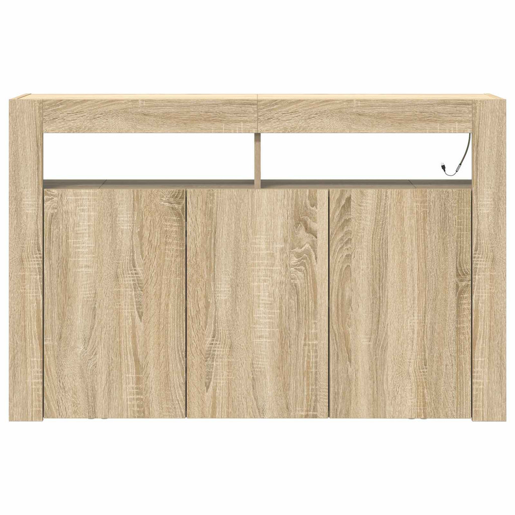 vidaXL Bufet Dąb Sonoma 116 x 30 x 75 cm Materiał drewnopochodny