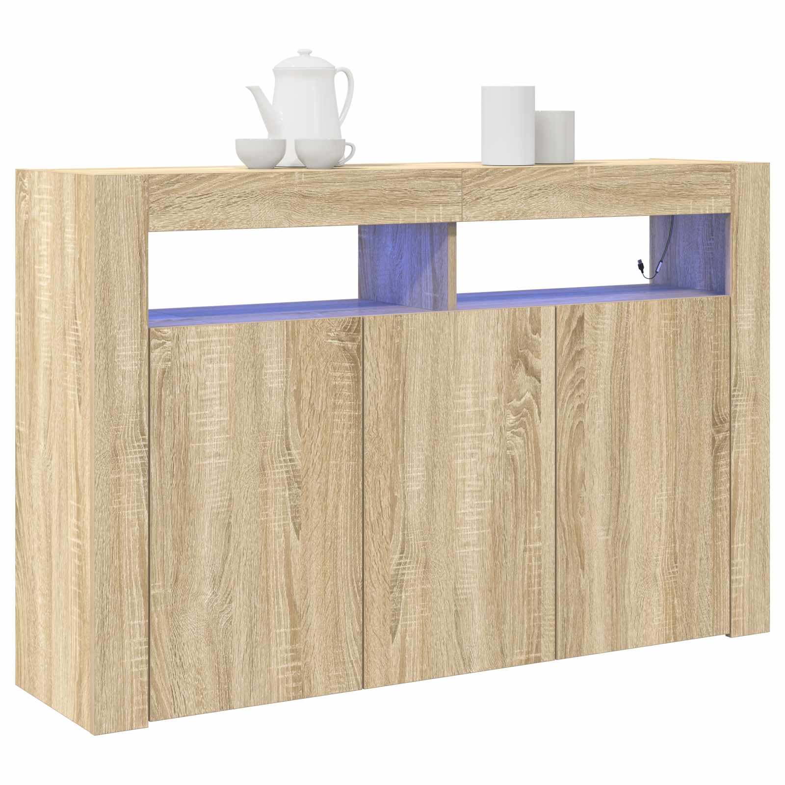 vidaXL Bufet Dąb Sonoma 116 x 30 x 75 cm Materiał drewnopochodny