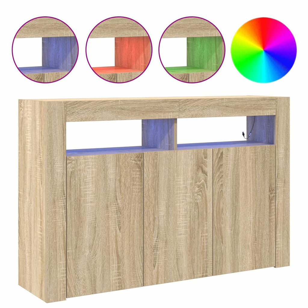 vidaXL Bufet Dąb Sonoma 116 x 30 x 75 cm Materiał drewnopochodny