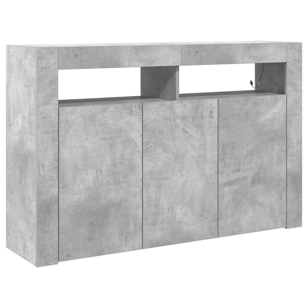 vidaXL Bufet Betonowy szary 116 x 30 x 75 cm Materiał drewnopochodny