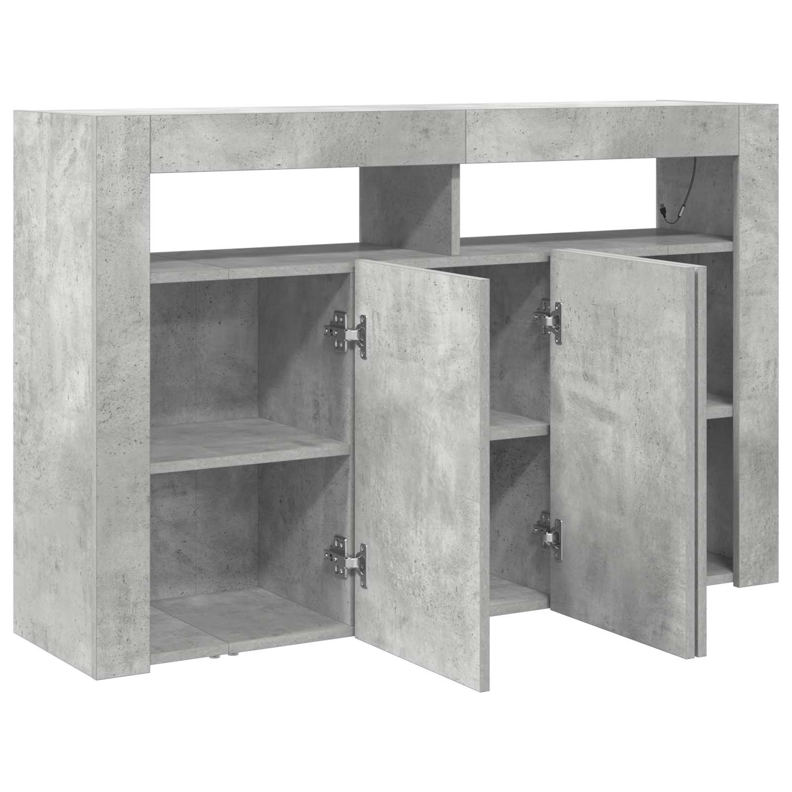 vidaXL Bufet Betonowy szary 116 x 30 x 75 cm Materiał drewnopochodny