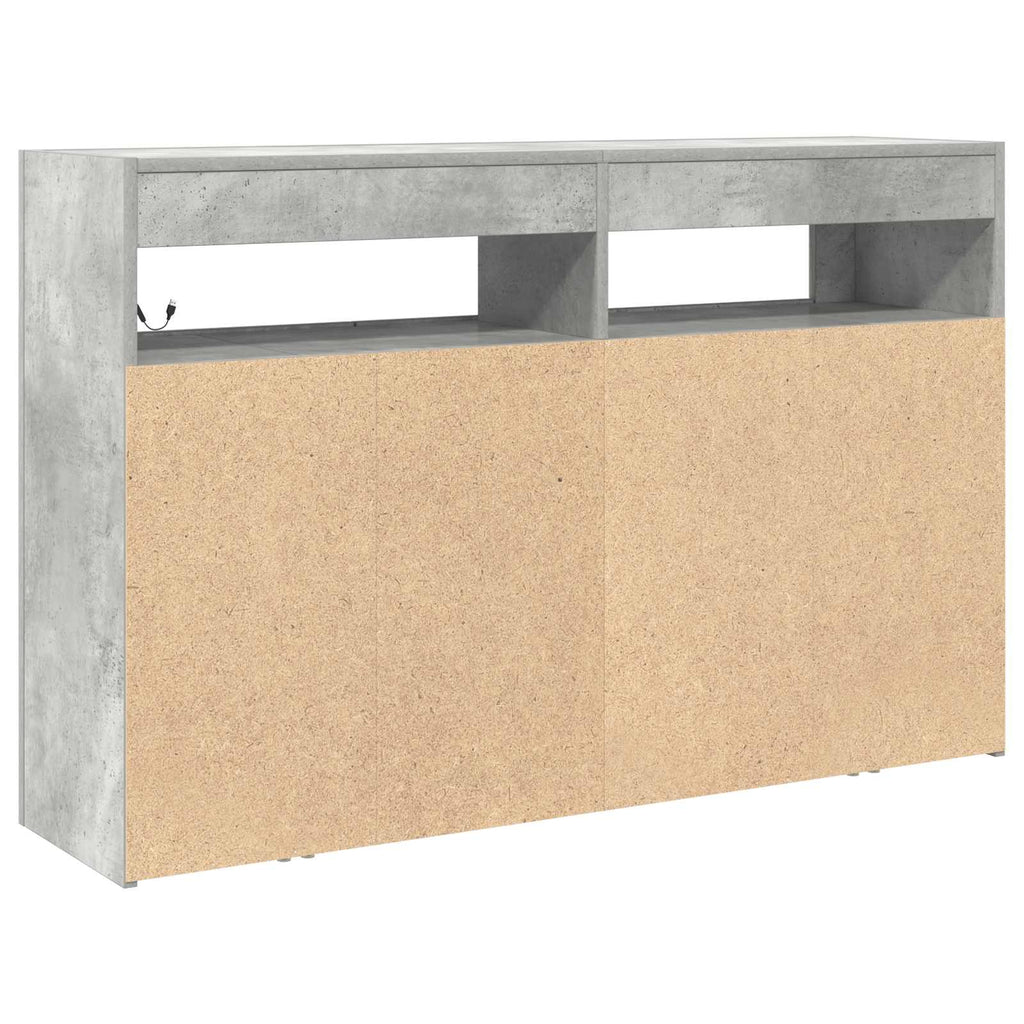 vidaXL Bufet Betonowy szary 116 x 30 x 75 cm Materiał drewnopochodny
