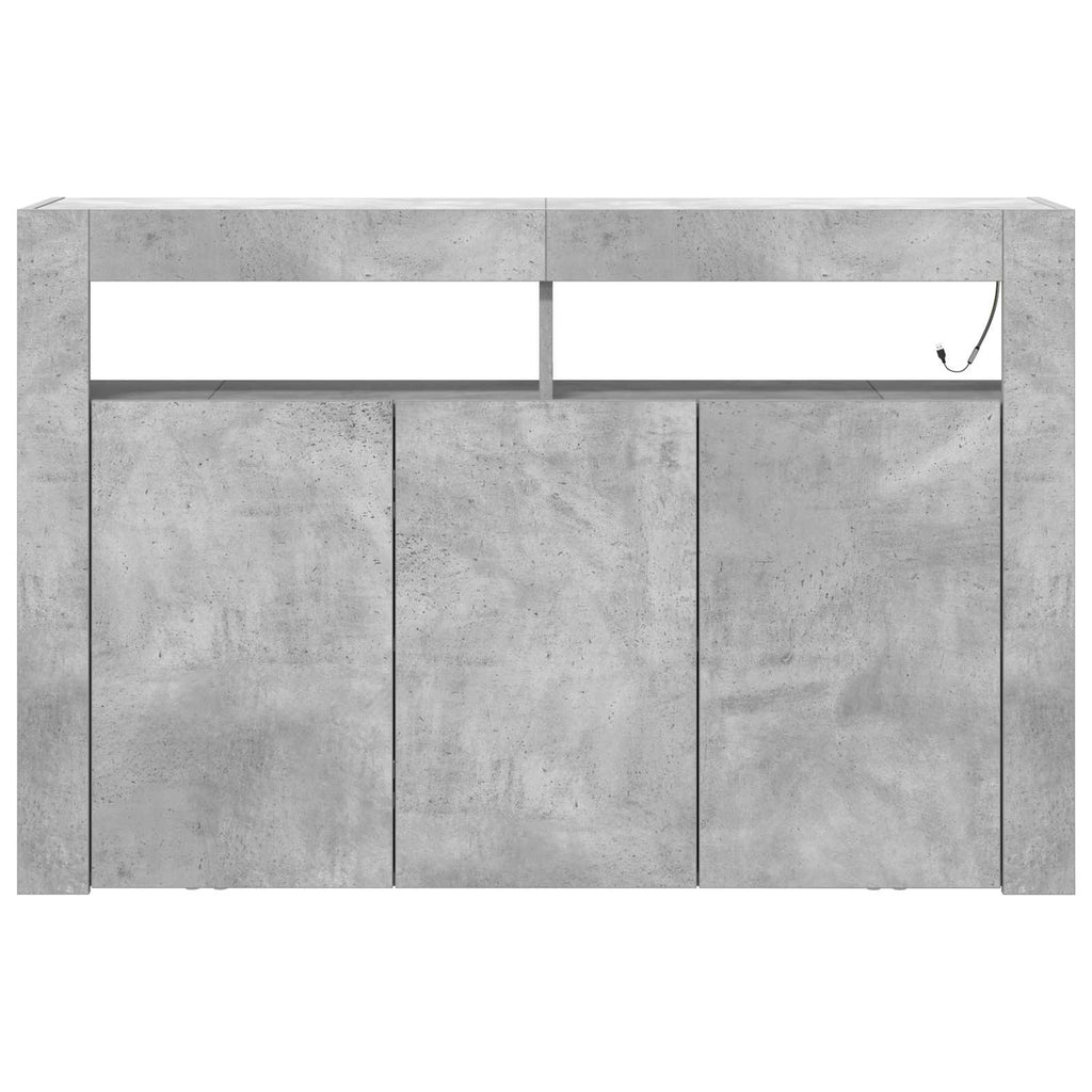 vidaXL Bufet Betonowy szary 116 x 30 x 75 cm Materiał drewnopochodny