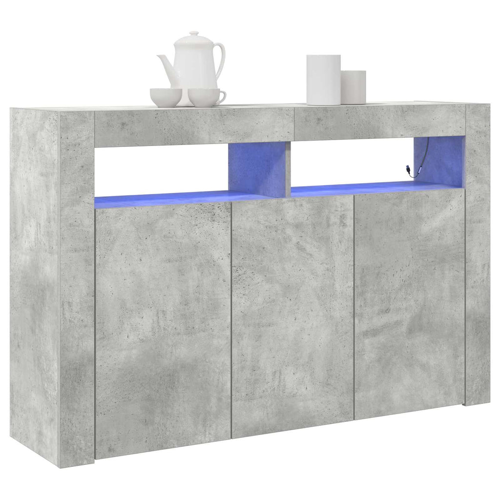 vidaXL Bufet Betonowy szary 116 x 30 x 75 cm Materiał drewnopochodny