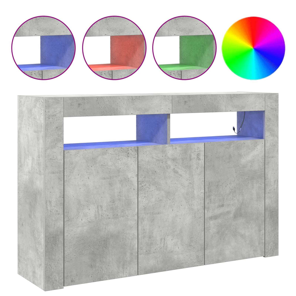 vidaXL Bufet Betonowy szary 116 x 30 x 75 cm Materiał drewnopochodny
