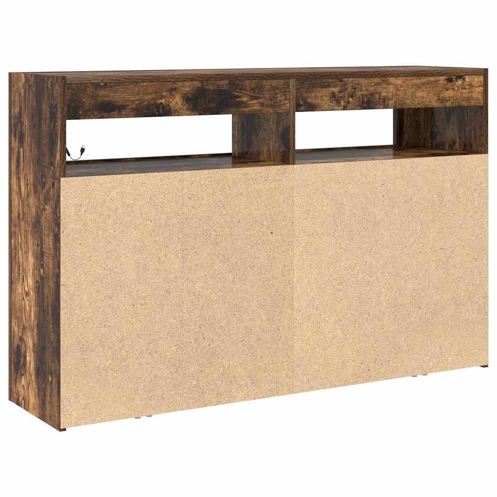 vidaXL Bufet Dąb wędzony 116 x 30 x 75 cm Materiał drewnopochodny