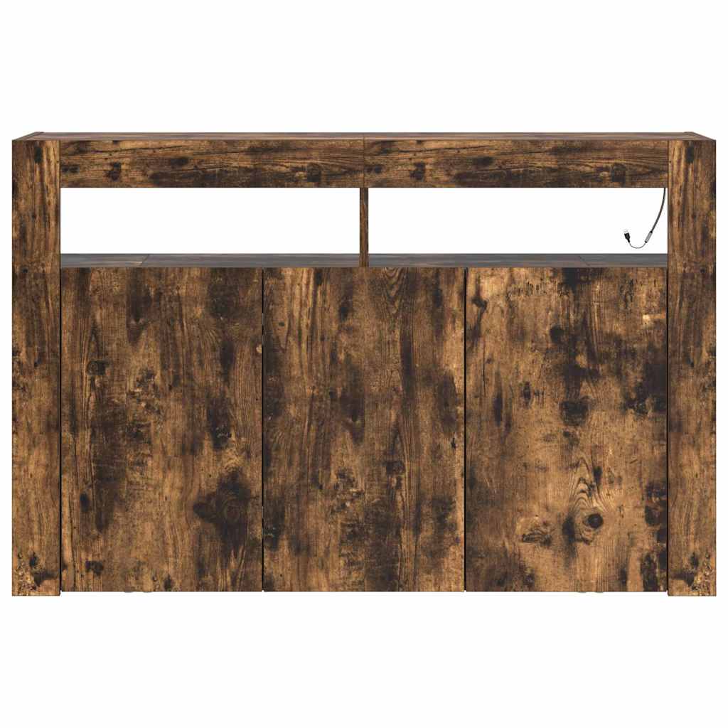 vidaXL Bufet Dąb wędzony 116 x 30 x 75 cm Materiał drewnopochodny