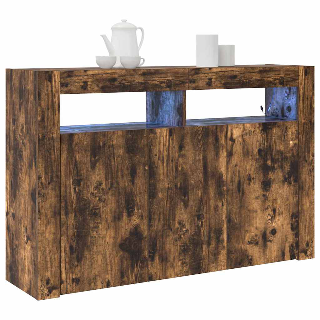 vidaXL Bufet Dąb wędzony 116 x 30 x 75 cm Materiał drewnopochodny