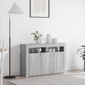 vidaXL Bufet Szary Sonoma 116 x 30 x 75 cm Materiał drewnopochodny