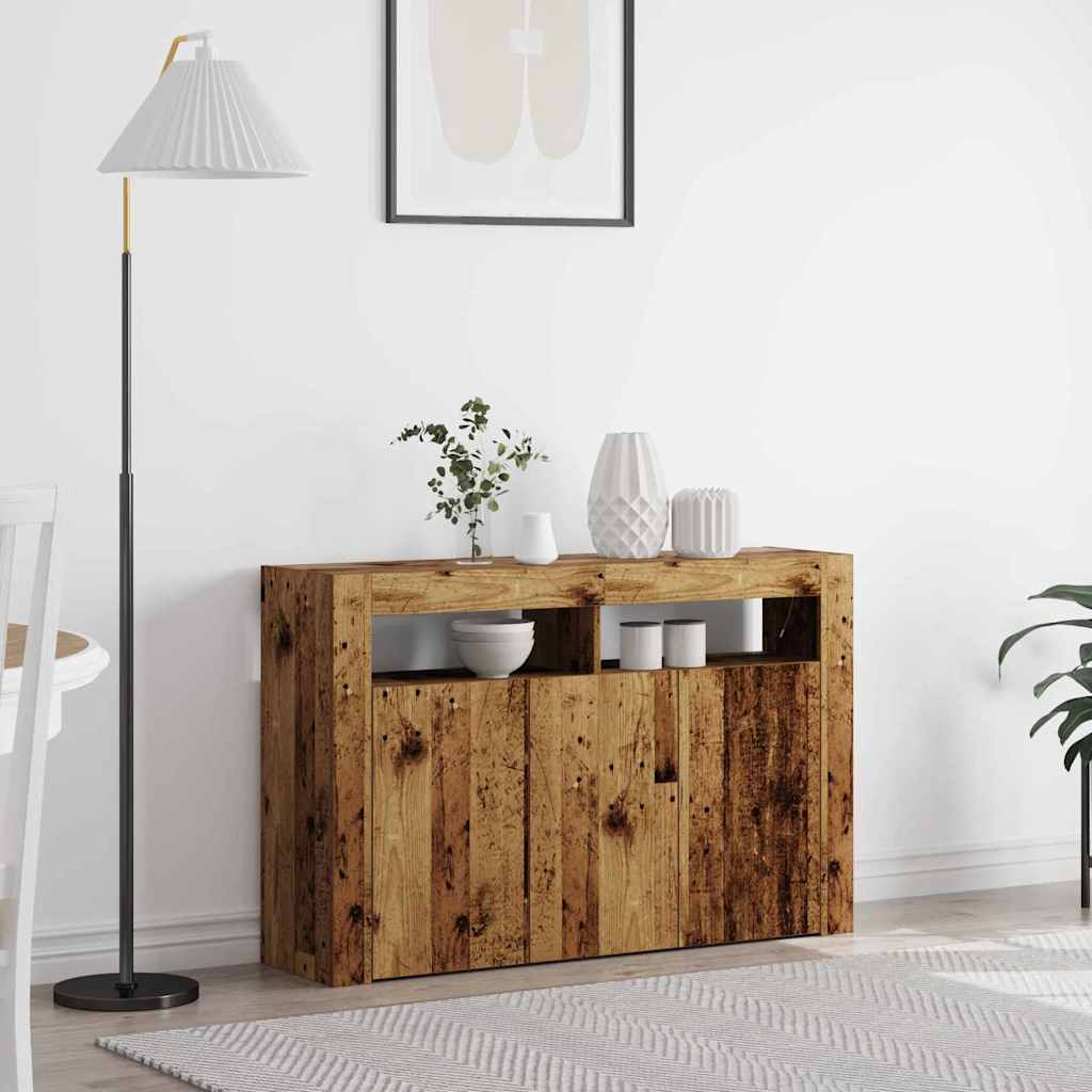 vidaXL Bufet Stare drewno 116 x 30 x 75 cm Materiał drewnopochodny