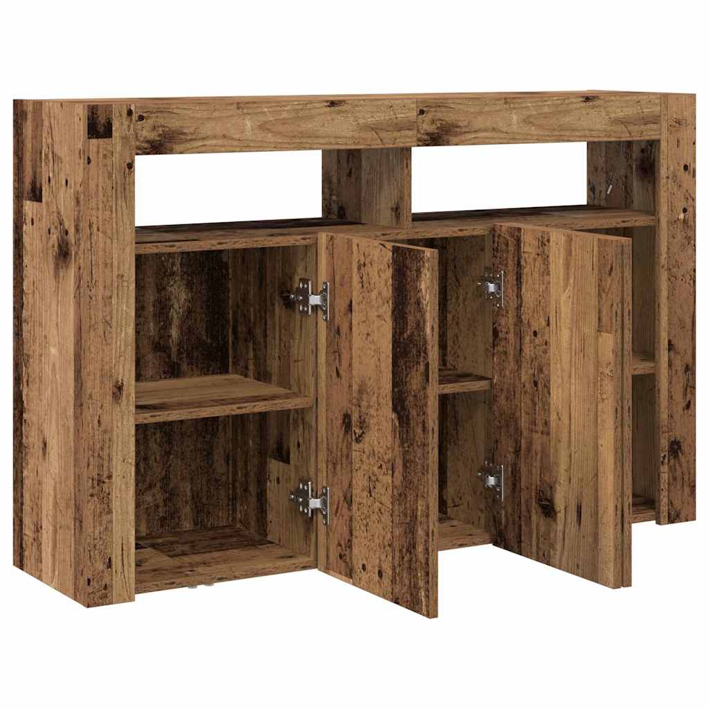 vidaXL Bufet Stare drewno 116 x 30 x 75 cm Materiał drewnopochodny