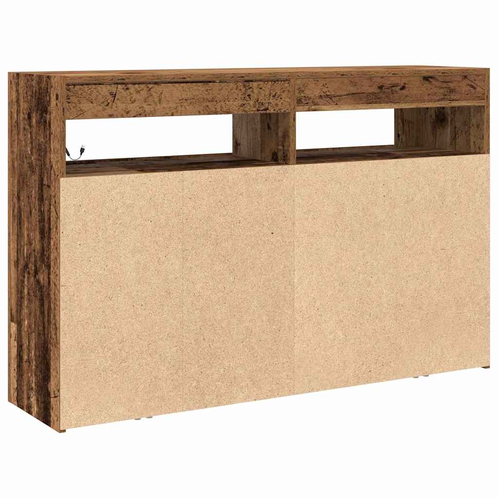 vidaXL Bufet Stare drewno 116 x 30 x 75 cm Materiał drewnopochodny