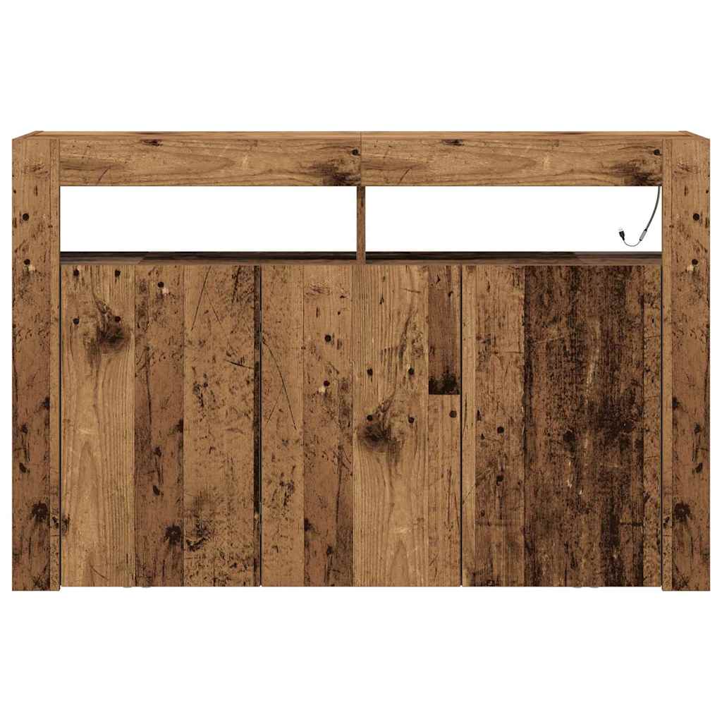 vidaXL Bufet Stare drewno 116 x 30 x 75 cm Materiał drewnopochodny