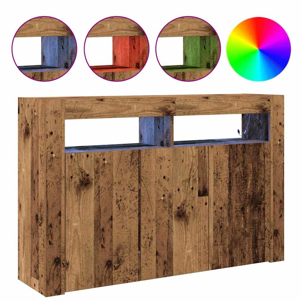 vidaXL Bufet Stare drewno 116 x 30 x 75 cm Materiał drewnopochodny