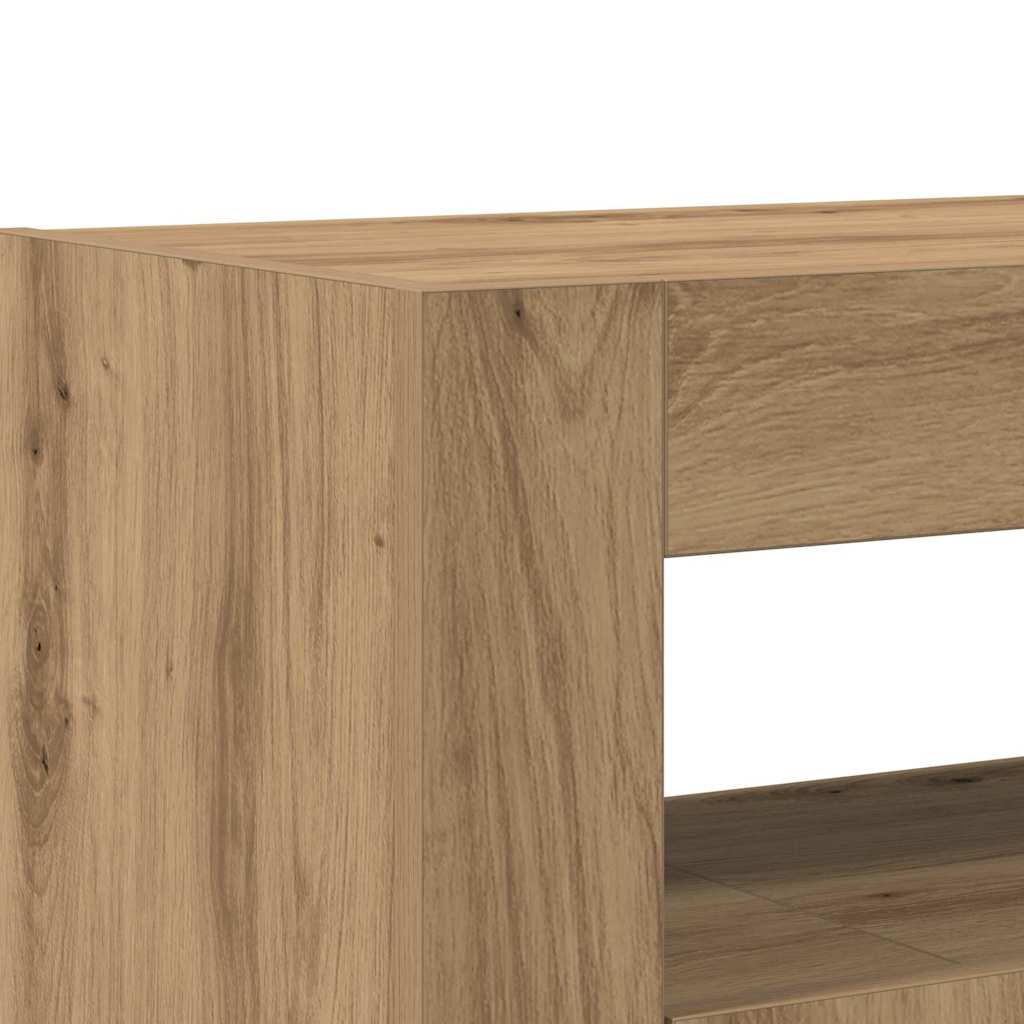 vidaXL Bufet Dąb rzemieślniczy 116 x 30 x 75 cm Drewno inżynieryjne