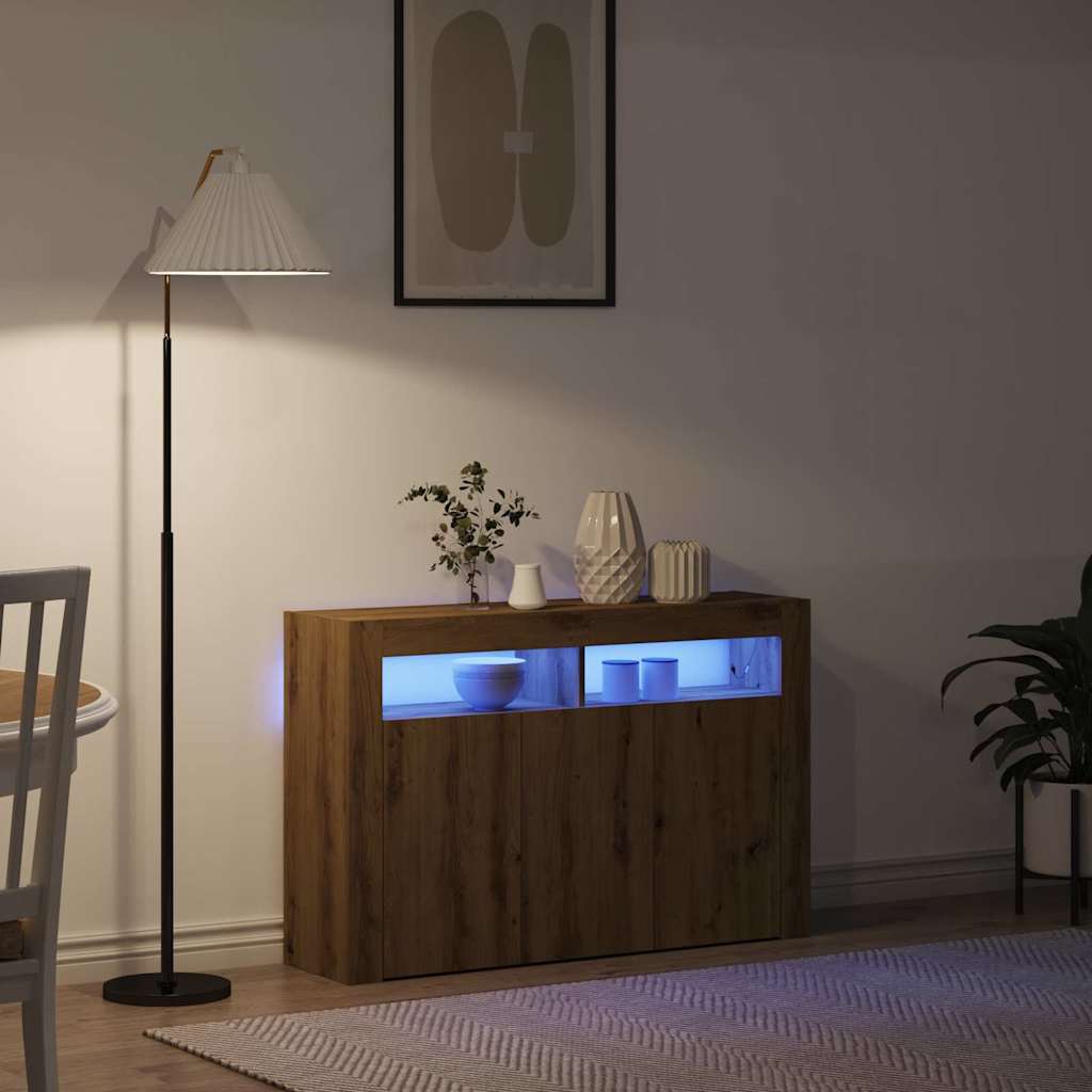 vidaXL Bufet Dąb rzemieślniczy 116 x 30 x 75 cm Drewno inżynieryjne