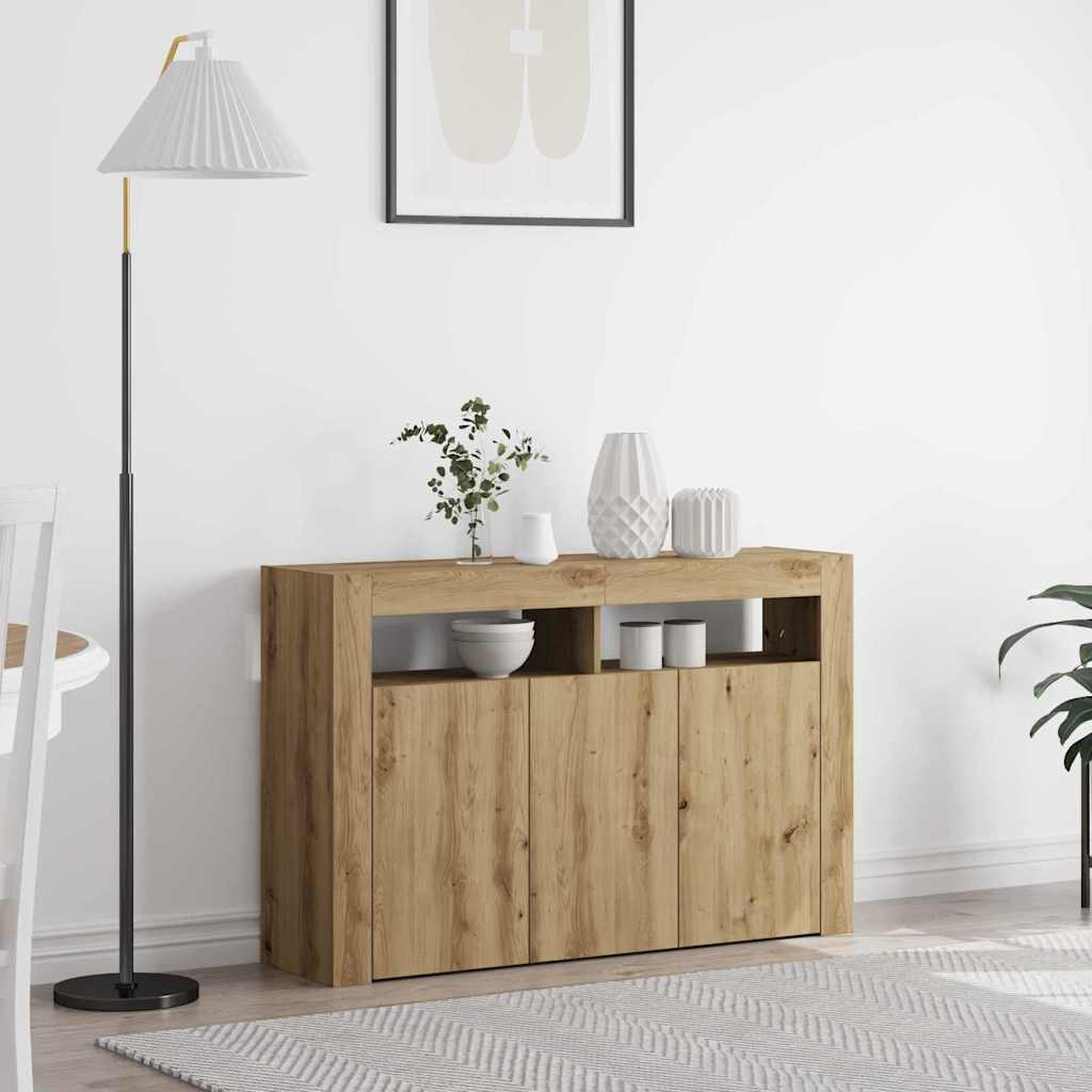 vidaXL Bufet Dąb rzemieślniczy 116 x 30 x 75 cm Drewno inżynieryjne