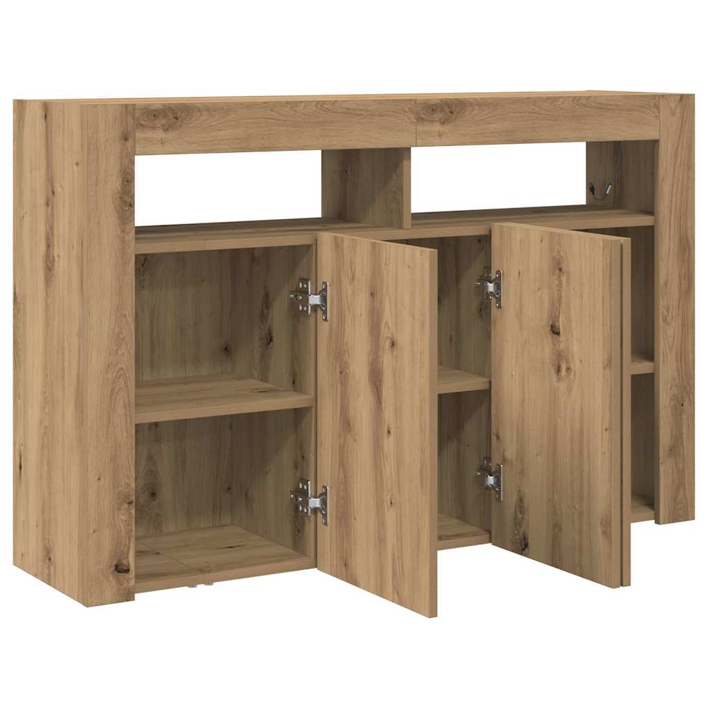 vidaXL Bufet Dąb rzemieślniczy 116 x 30 x 75 cm Drewno inżynieryjne