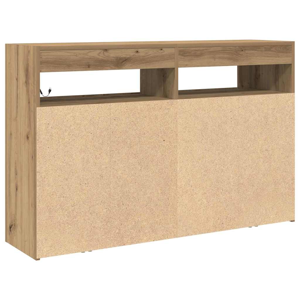 vidaXL Bufet Dąb rzemieślniczy 116 x 30 x 75 cm Drewno inżynieryjne