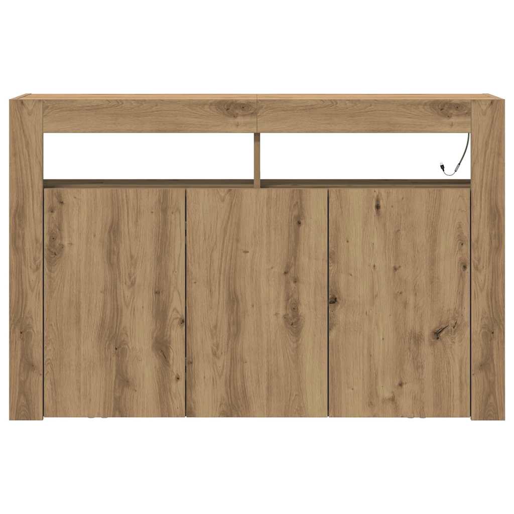 vidaXL Bufet Dąb rzemieślniczy 116 x 30 x 75 cm Drewno inżynieryjne