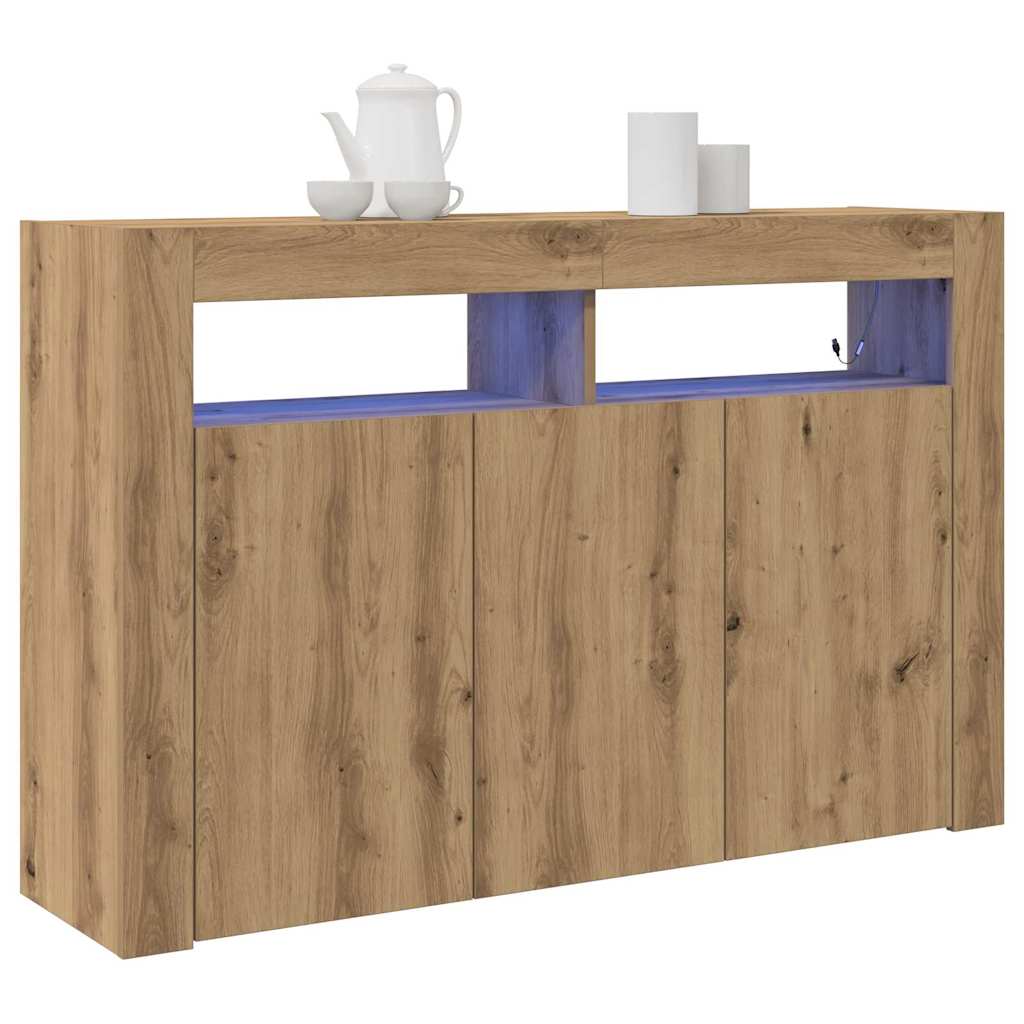 vidaXL Bufet Dąb rzemieślniczy 116 x 30 x 75 cm Drewno inżynieryjne