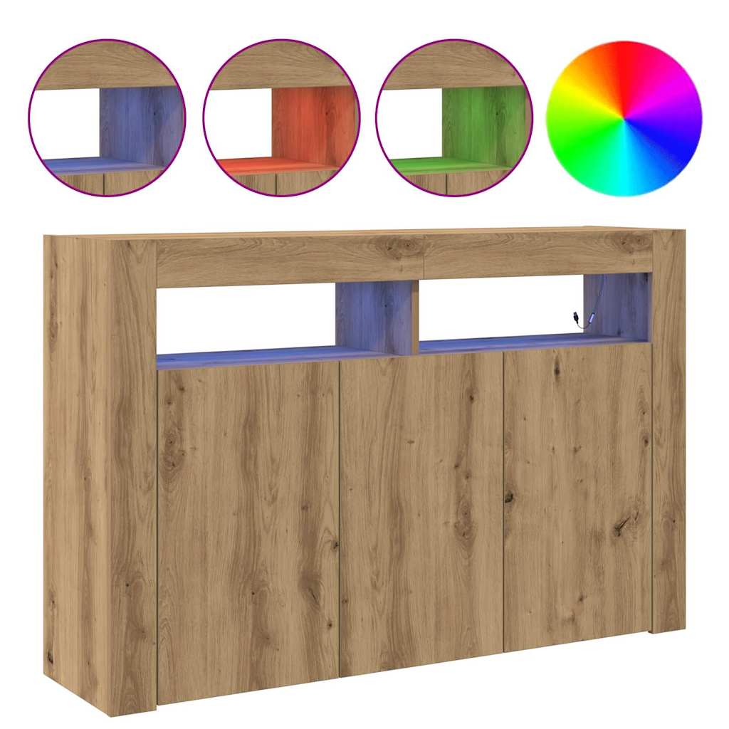 vidaXL Bufet Dąb rzemieślniczy 116 x 30 x 75 cm Drewno inżynieryjne