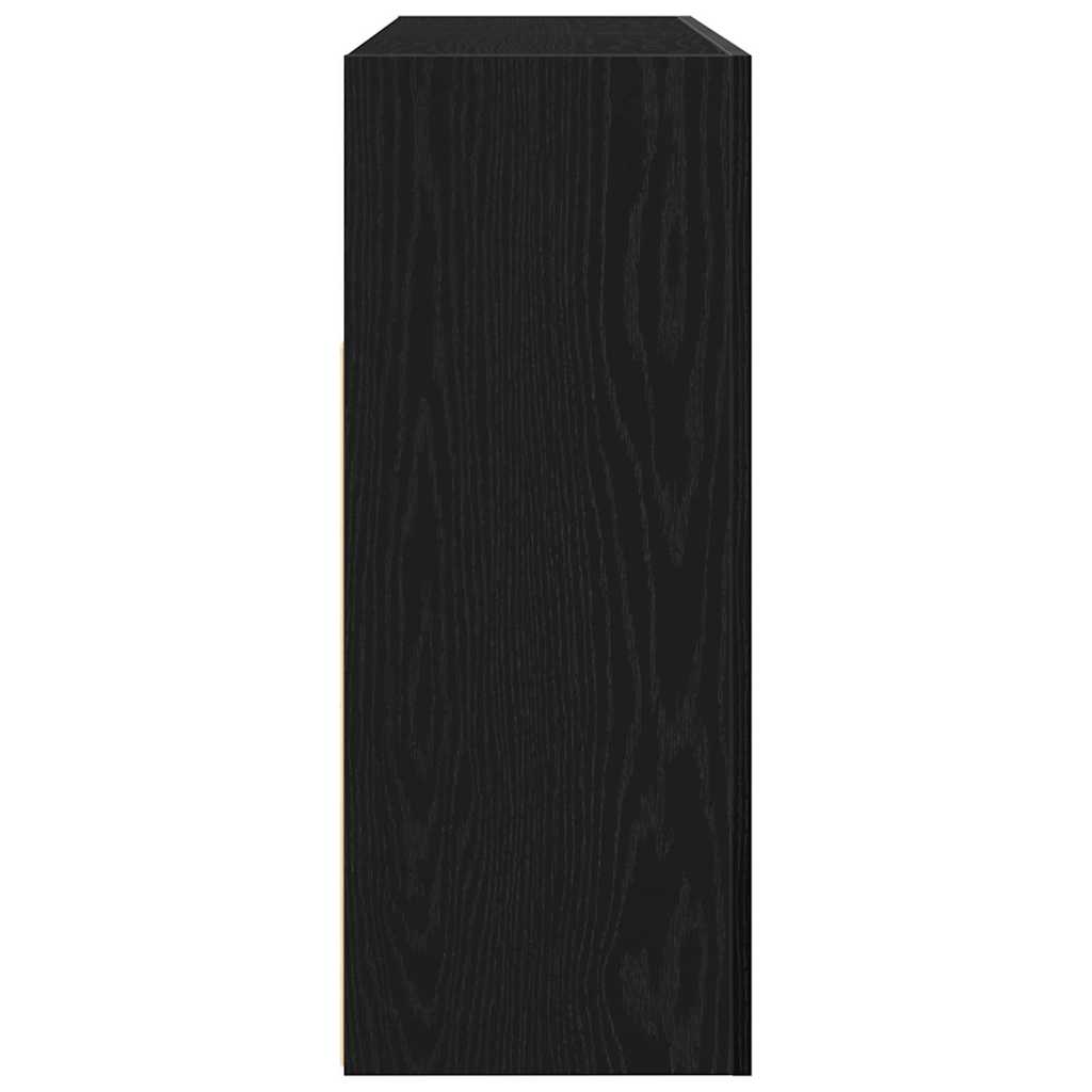vidaXL Bufet Czarny Dąb 116 x 30 x 75 cm Materiał drewnopochodny