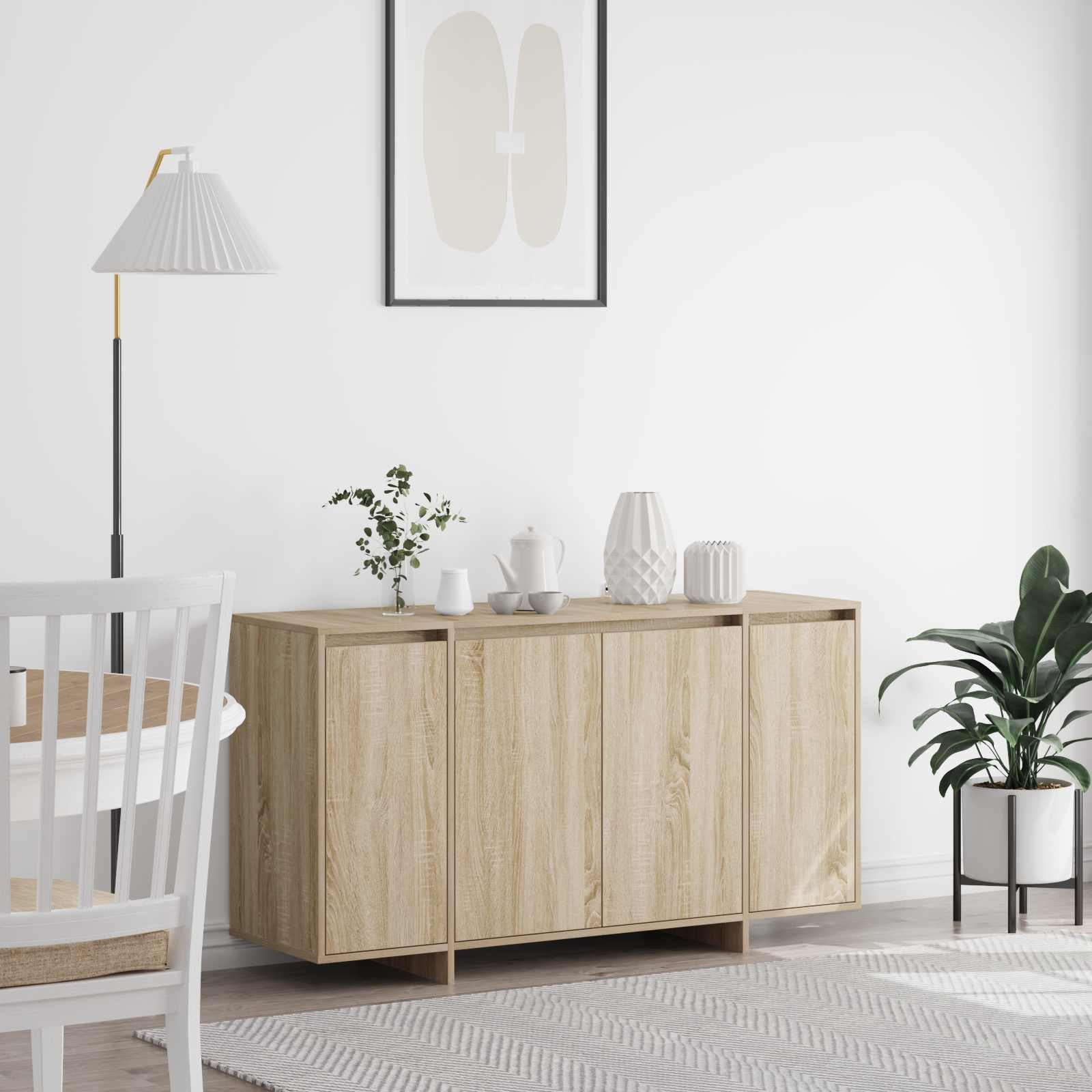 vidaXL Bufet Dąb Sonoma 135 x 41 x 75 cm Materiał drewnopochodny