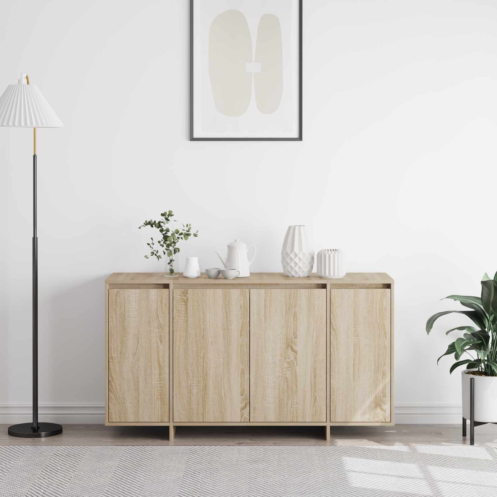 vidaXL Bufet Dąb Sonoma 135 x 41 x 75 cm Materiał drewnopochodny