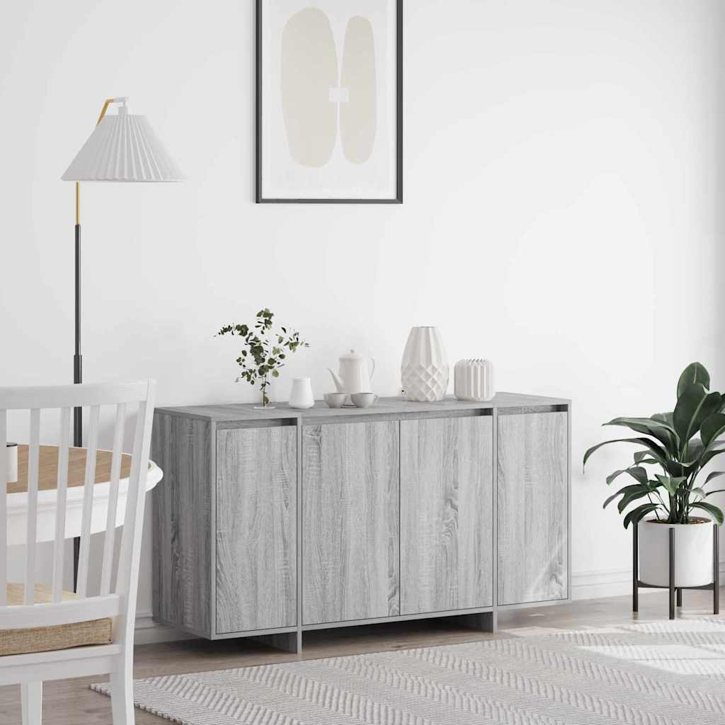 vidaXL Bufet Szary Sonoma 135 x 41 x 75 cm Materiał drewnopochodny