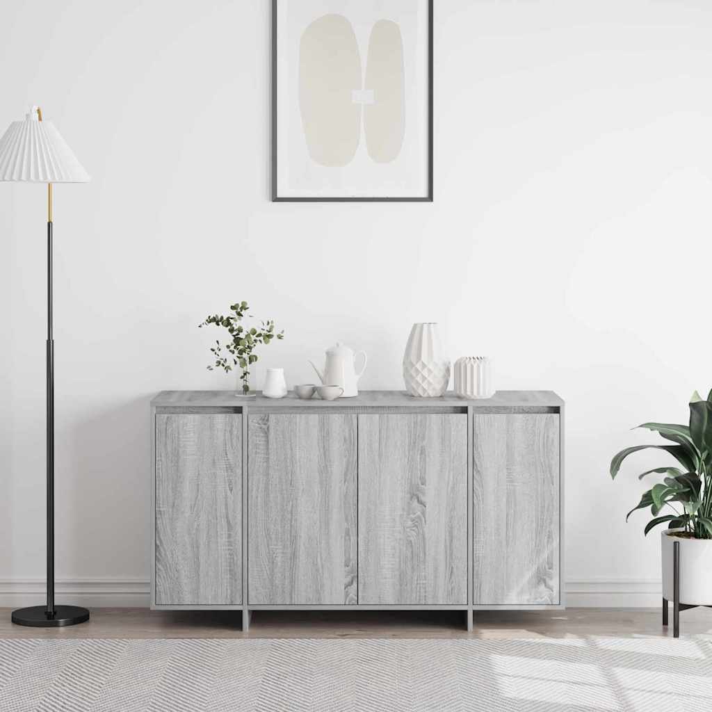 vidaXL Bufet Szary Sonoma 135 x 41 x 75 cm Materiał drewnopochodny
