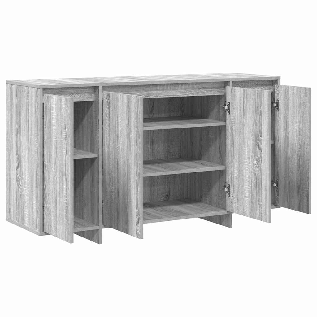 vidaXL Bufet Szary Sonoma 135 x 41 x 75 cm Materiał drewnopochodny