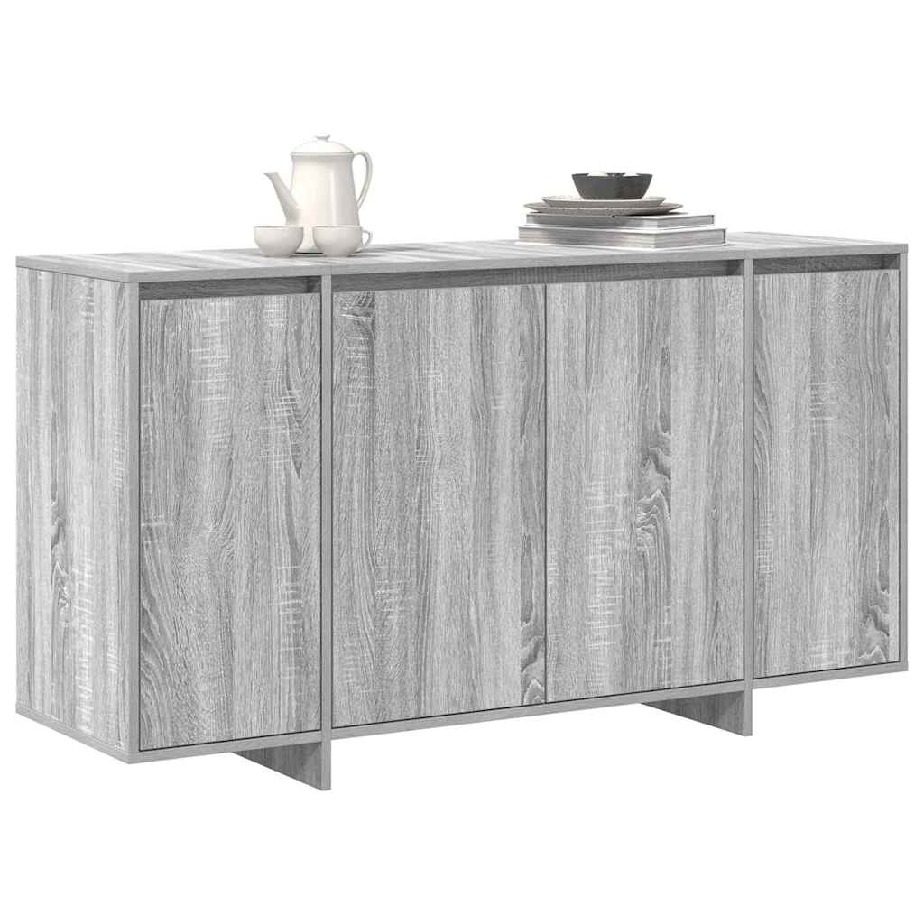 vidaXL Bufet Szary Sonoma 135 x 41 x 75 cm Materiał drewnopochodny