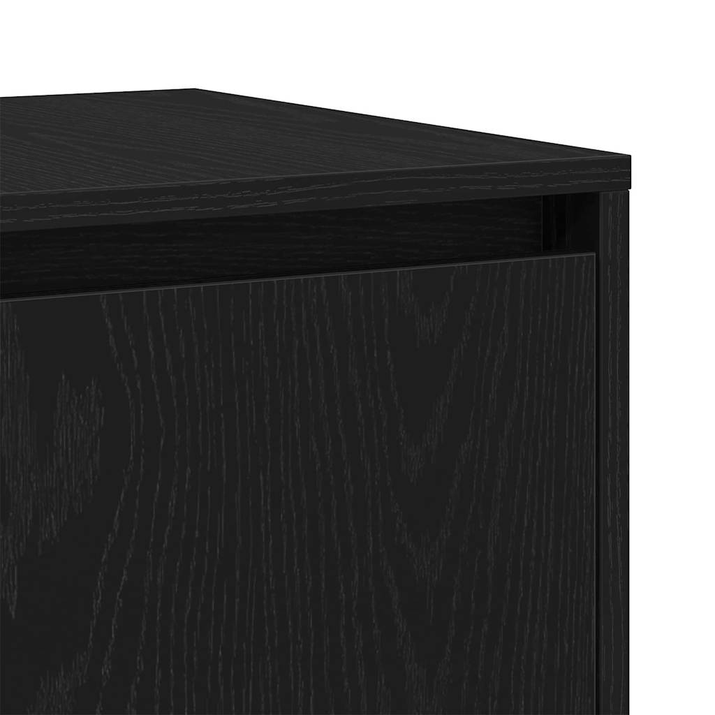 vidaXL Bufet Czarny Dąb 135 x 41 x 75 cm Materiał drewnopochodny