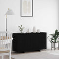 vidaXL Bufet Czarny Dąb 135 x 41 x 75 cm Materiał drewnopochodny