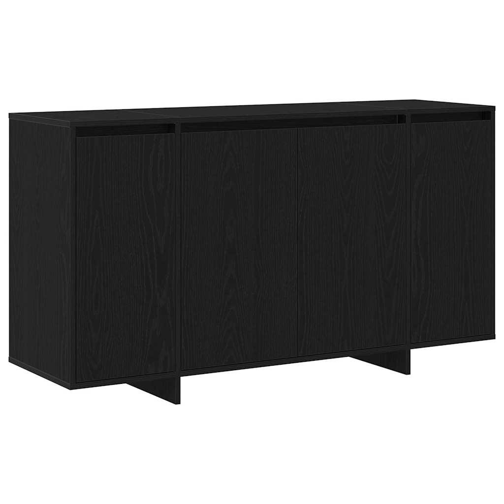 vidaXL Bufet Czarny Dąb 135 x 41 x 75 cm Materiał drewnopochodny